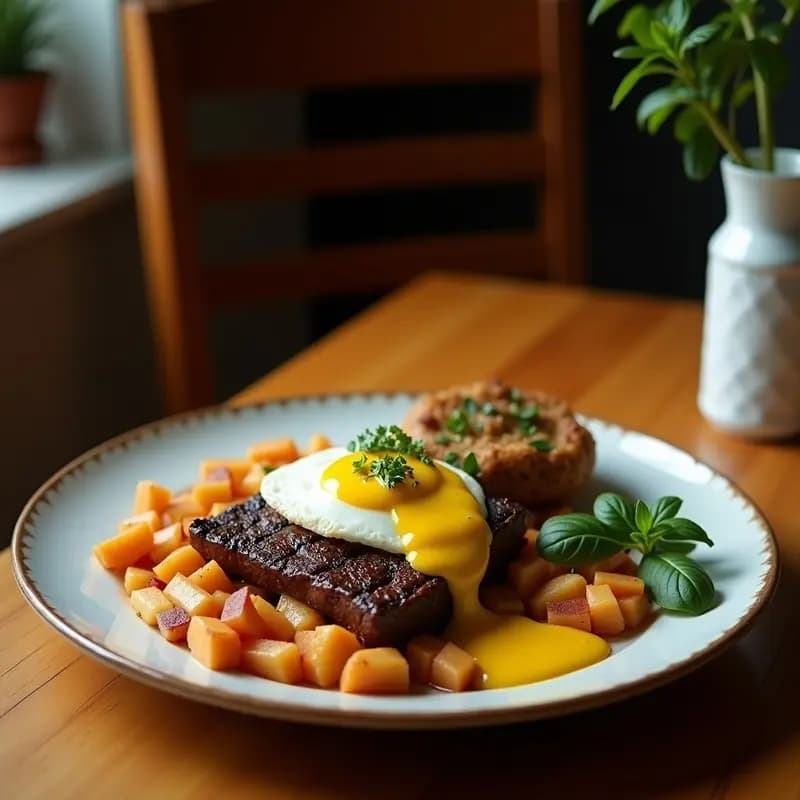 Bife a la Criolla con Huevo Frito y Chimichurri: Receta Uruguaya para Carnívoros