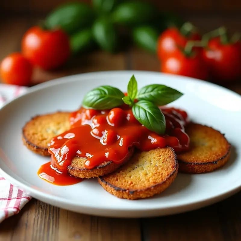Bife a la Milanesa de Berenjena: Receta Argentina Vegana con Salsa de Tomate Casera