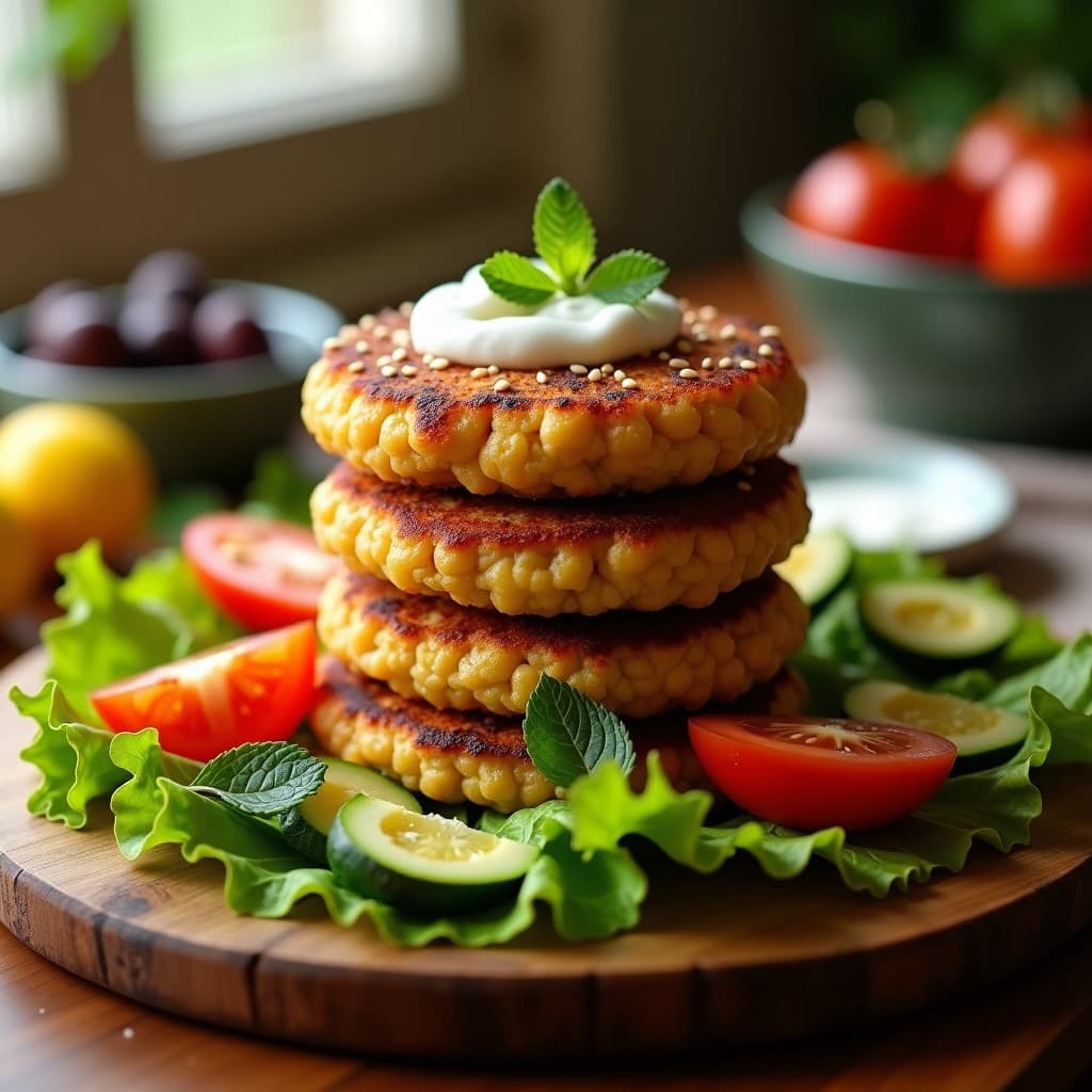 Bifteki de Garbanzos y Calabacín: Hamburguesa griega en Airfryer sin harina