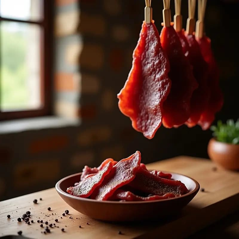 Biltong Sudafricano de Carne Secada con Especias: Snack Alto en Proteína y Sin Azúcar