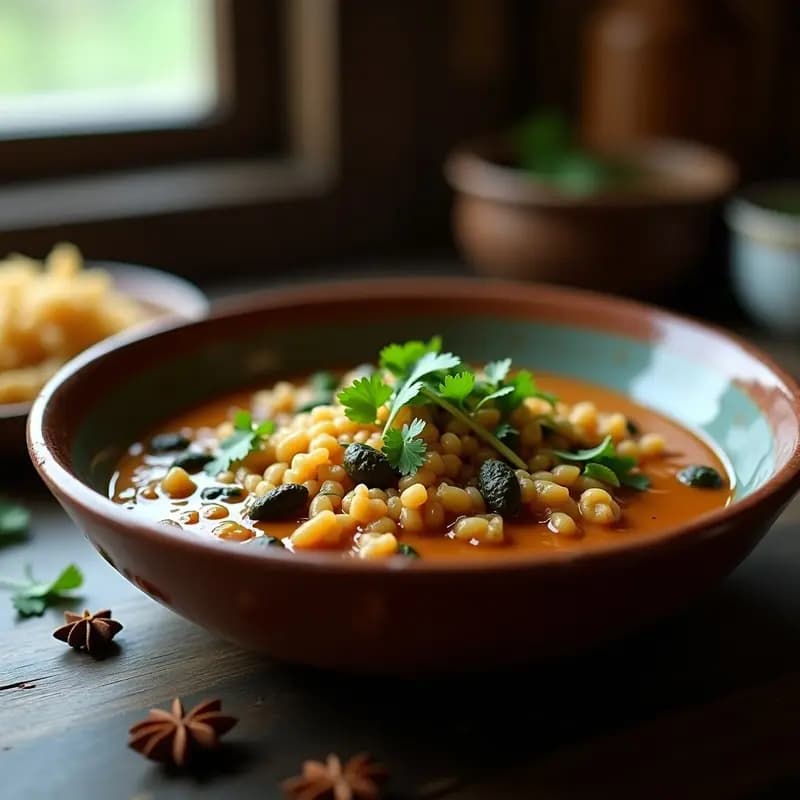 Bimat de Lentejas con Espinacas y Arroz Basmati: Receta Hindú de Una Olla