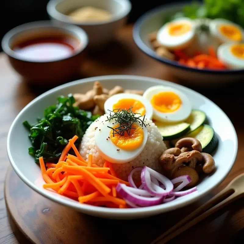 Bimbap Vegetariano con Gochujang Casero: Receta Coreana de Arroz con Vegetales