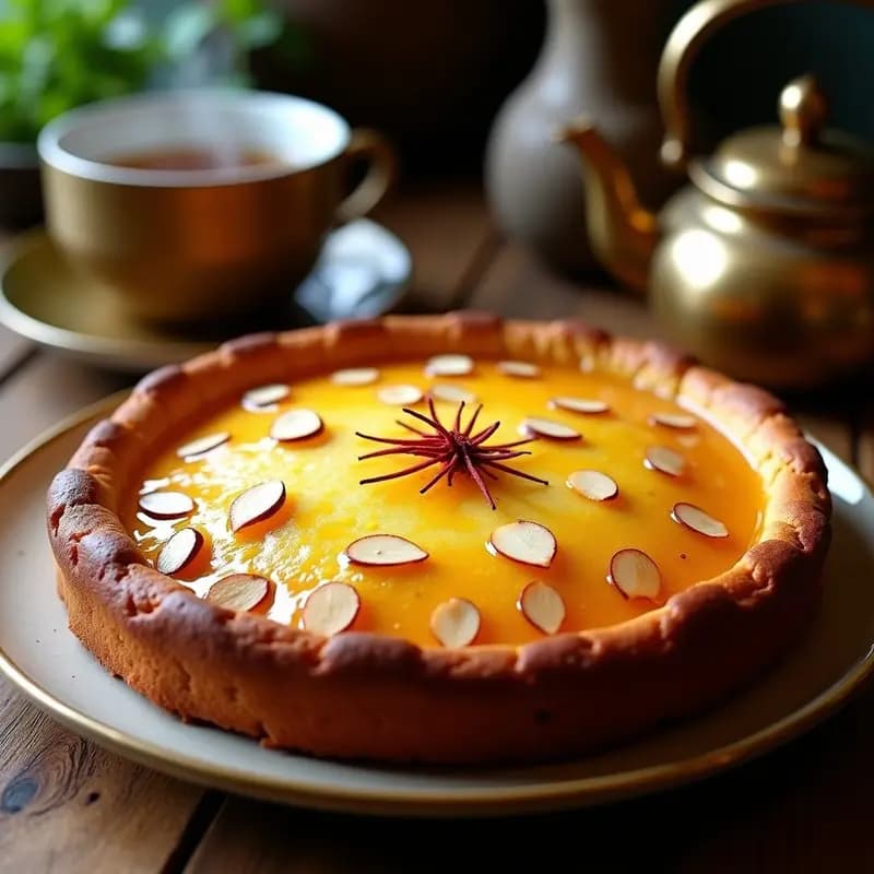 Bint Al Sahn Yemenita: Pan Dulce con Miel y Azafrán Sin Harina Tradicional