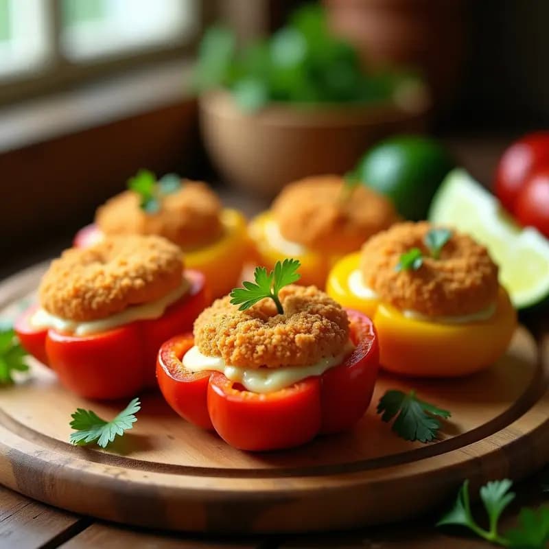Biquinho Recheado com Frango e Catupiry: Receta Brasileña Picante y Cremosa en Airfryer