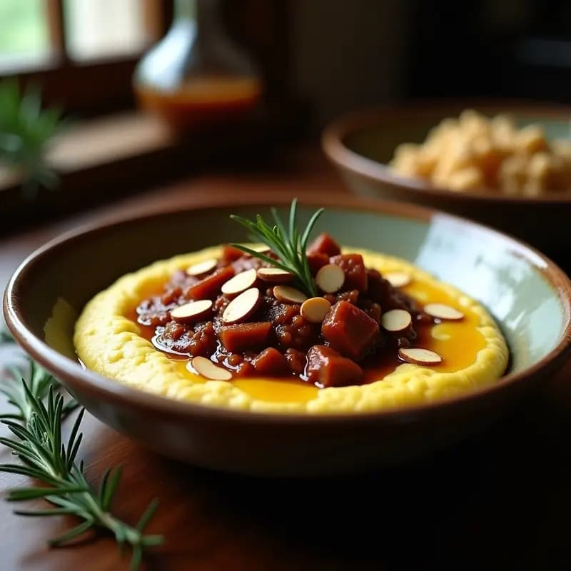 Biroldo Lombardo con Polenta de Coliflor: Receta Italiana Keto y Sin Lactosa