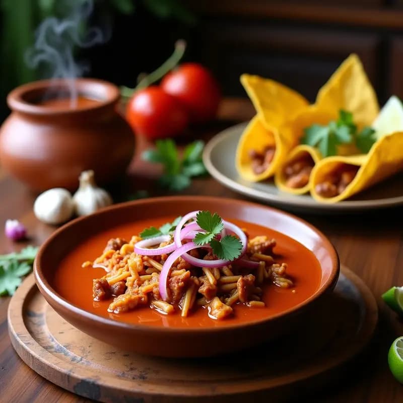 Birria de Hongos Ostra y Jackfruit: Tacones Veganos Estilo Jalisco con Consomé