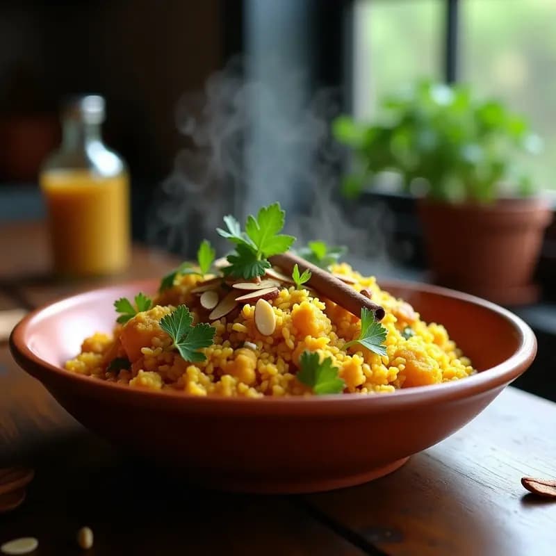 Biryani de Coliflor y Pollo: Receta India Keto en Olla Exprés