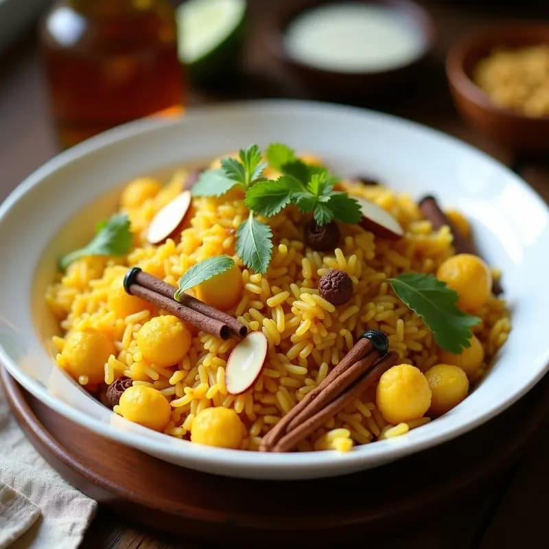 Biryani de Jackfruit y Especias Cachemira: Receta Vegana India en Olla Rápida con Aroma Exótico