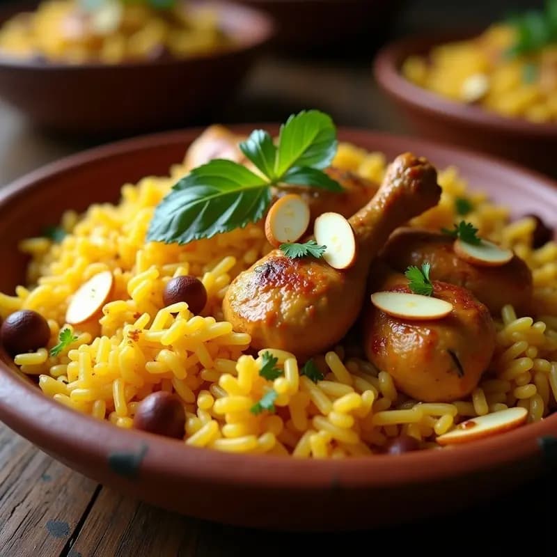 Biryani de Pollo con Arroz Basmati y Especias: Receta India en Olla Express con Aroma Exótico