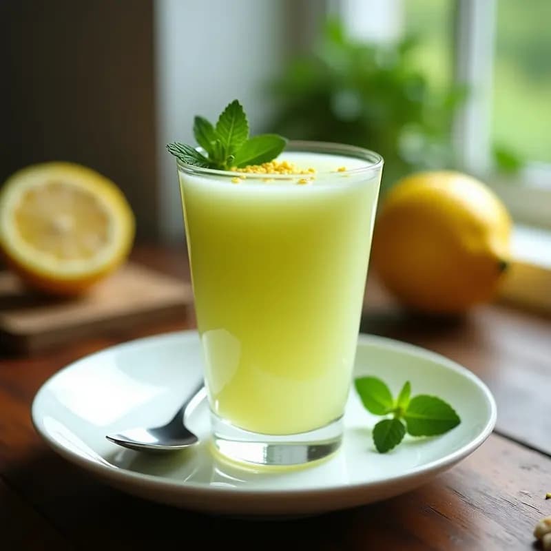 Bisce Glacé de Limón y Hierbabuena: Postre Francés Vegano y Refrescante