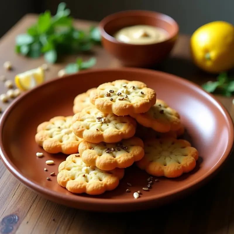 Biscochos de Harina de Garbanzo y Comino: Snack Egipcio Keto y Sin Horno