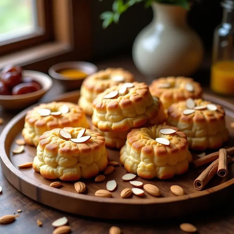 Biscochos de Harina de Lenteja y Miel de Dátil: Desayuno Sin Gluten con Toque Persa
