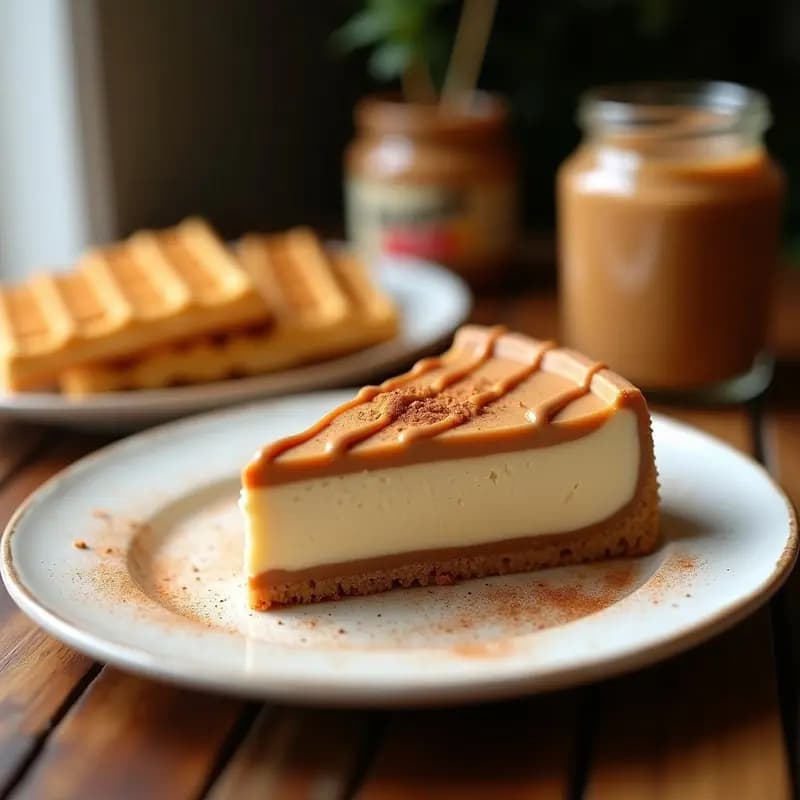 Biscoff Cheesecake con Base de Galletas Speculoos: Postre Belga Sin Horno en 20 Minutos