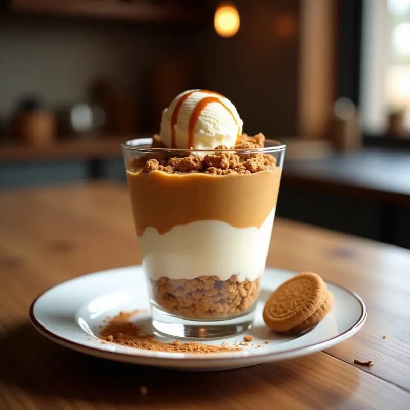 Biscoff Lotus con Base de Galleta y Helado de Vainilla: Postre Belga Fácil