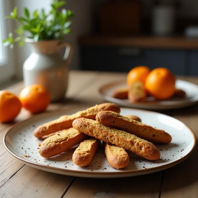 Biscotti de Almendra y Cacao con Esencia de Naranja: Postre Italiano Keto