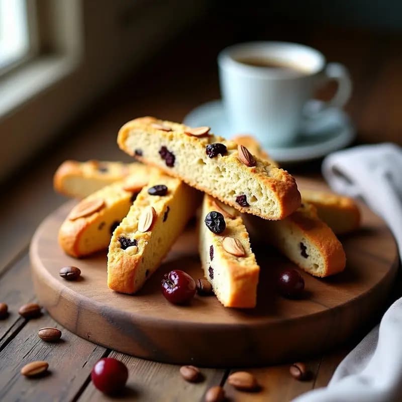 Biscotti de Almendra y Cerezas Deshidratadas: Postre Italiano Keto y Crudivegano
