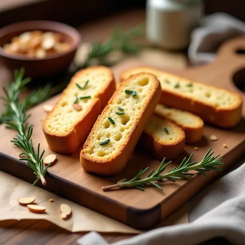 Biscotti de Almendra y Romero: Galletas Italianas Keto Sin Harina