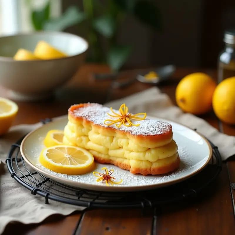 Biscuit de Limón y Azafrán: Postre Francés Esponjoso y Aromático