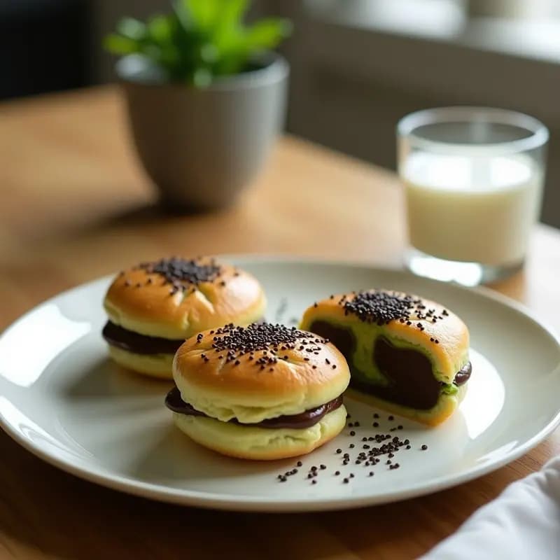 Bisfenol de Chocolate y Matcha con Leche de Almendras: Desayuno Japonés Energético