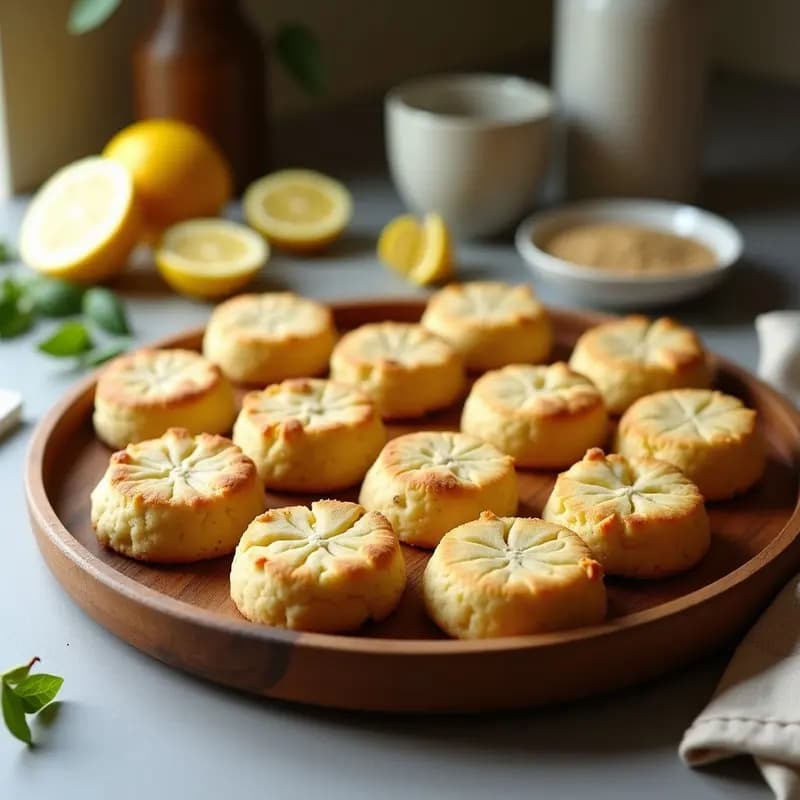 Biskuit de Limón y Semillas de Chía: Galletas Australianas Sin Harina y Sin Azúcar
