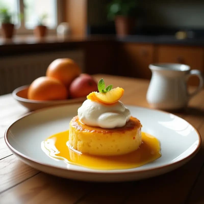 Bispiel de Manzana y Almendras: Postre Alemán Tradicional con Helado de Vainilla