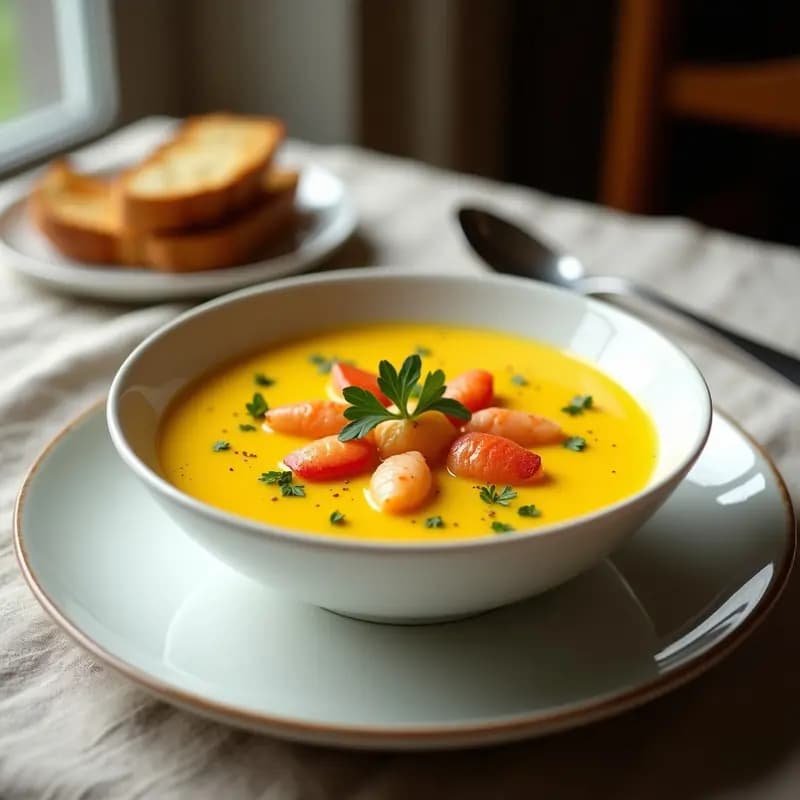 Bisque de Bogavante y Azafrán: Receta Gourmet en 30 Minutos con Toque Español