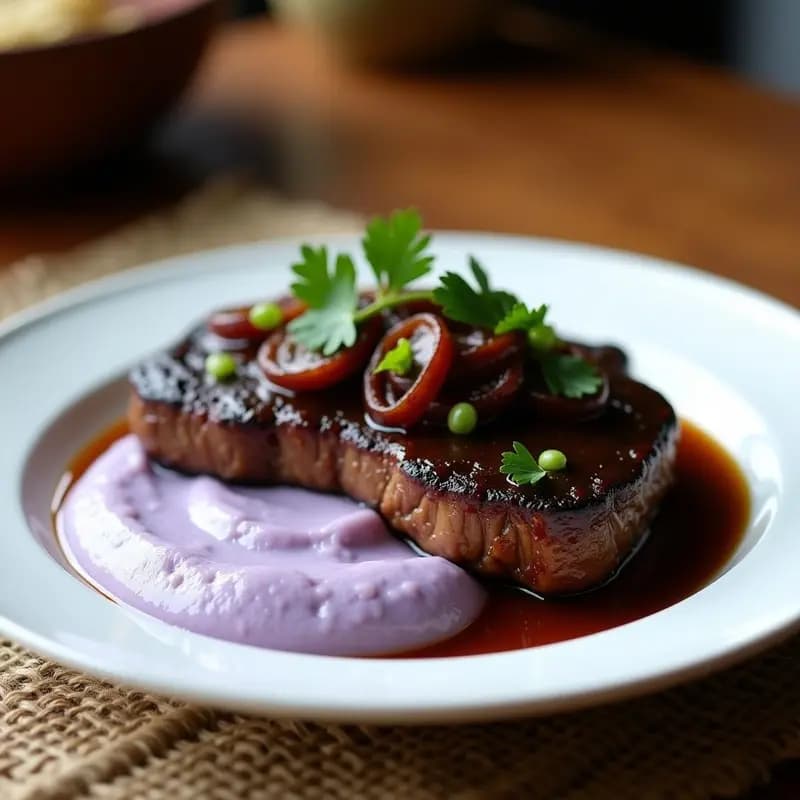 Bistec Encebollado con Puré de Yautía: Plato Dominicano Tradicional