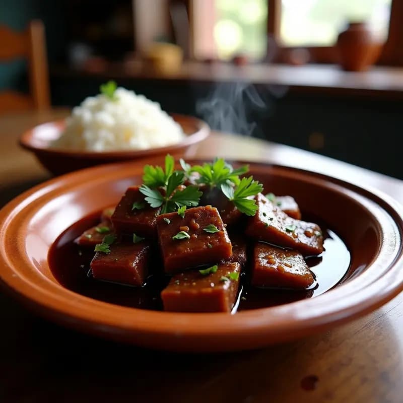 Bistec Encebollado con Salsa de Cerveza Negra: Receta Peruana en Olla Lenta