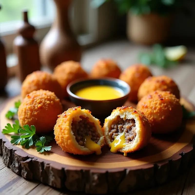 Bitterballen Holandesas de Carne y Queso Goudan: Aperitivo Crujiente en Airfryer
