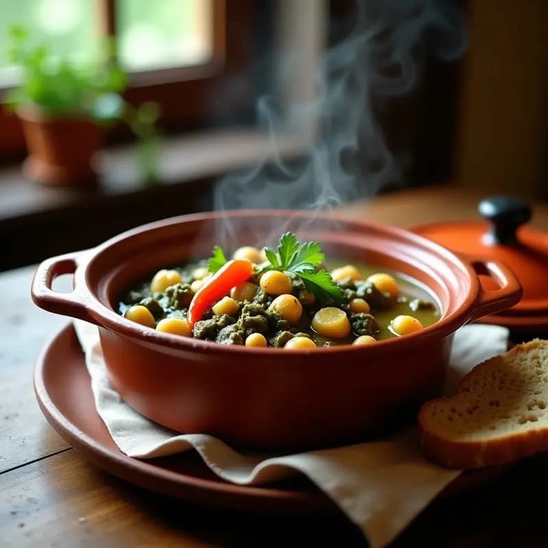 Bizanet de Borraja con Patata y Garbanzos: Receta Valenciana de Verduras Silvestres