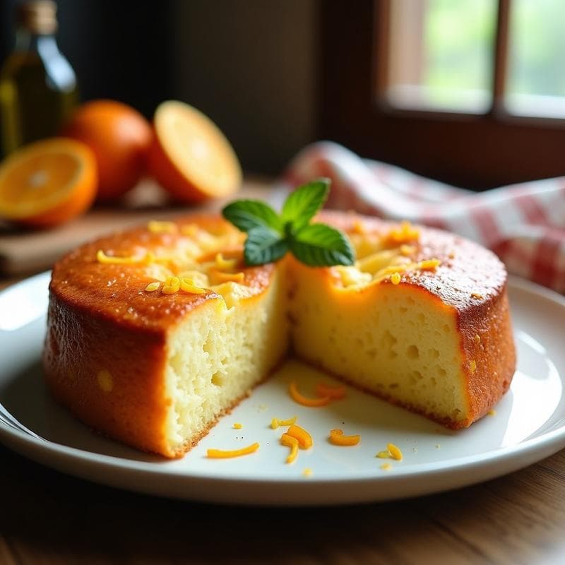 Bizcocho de Aceite de Oliva y Naranja con Repollo: Receta Única Sin Harina con Textura Esponjosa