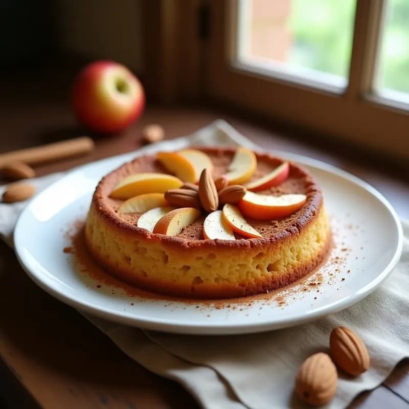Bizcocho de Canela y Manzana: Receta Sin Harina y con Almendras en 40 Minutos