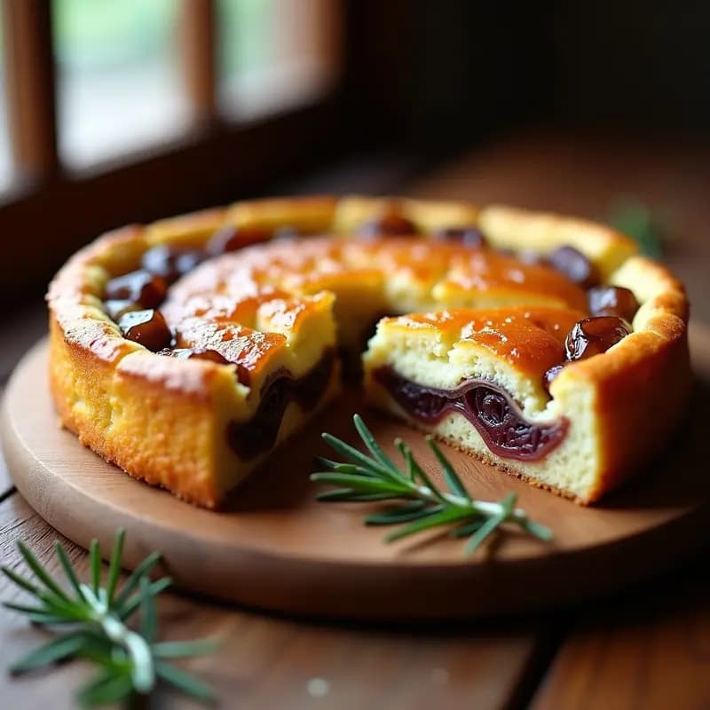 Bizcocho Salado de Cebolla Caramelizada y Queso de Cabra: Receta Fácil y Elegante