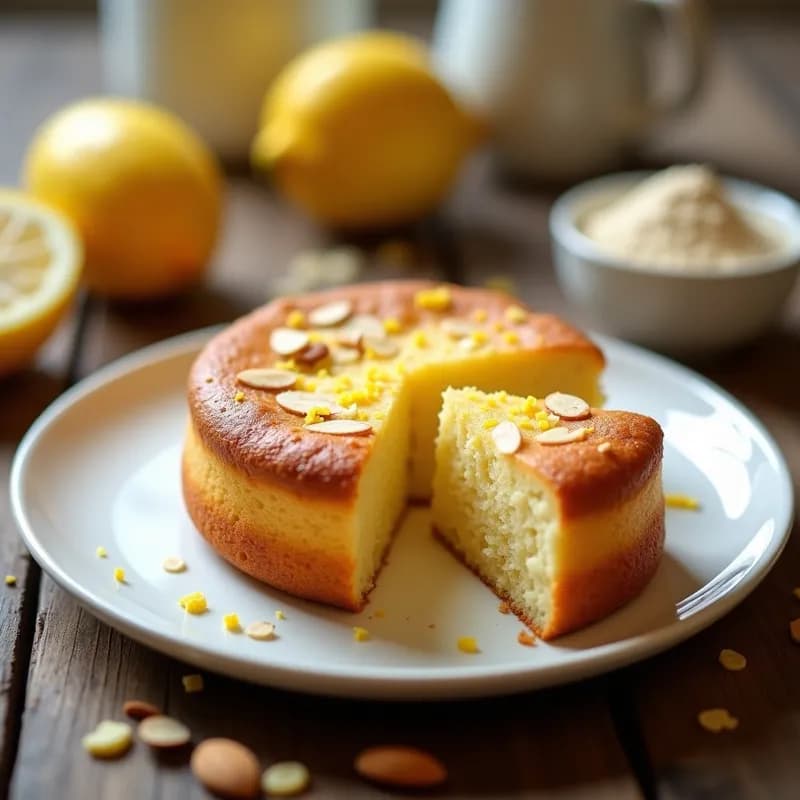 Bizcocho de Limón y Almendra: Receta Sin Horno y con 4 Ingredientes