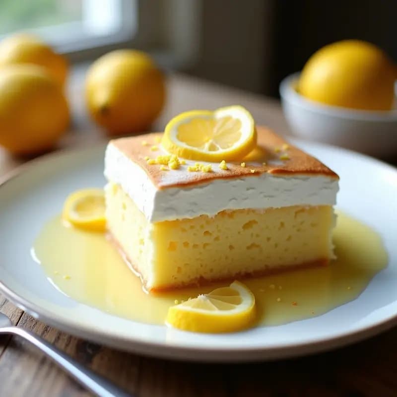Bizcocho de Limón con Merengue Suizo: Postre Sin Horno y Sin Harina en 30 Minutos