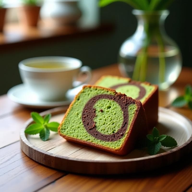 Bizcocho Marmolado de Matcha y Chocolate: Receta Esponjosa y Sin Gluten en 40 Minutos