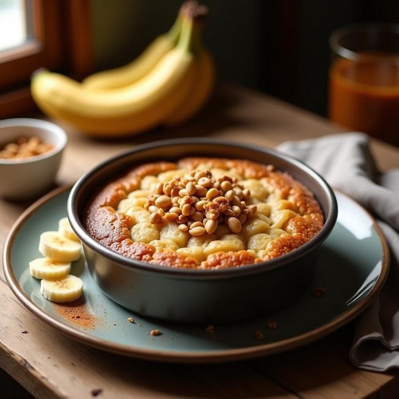 Bizcocho de Plátano y Avena Sin Horno: Receta Express en Airfryer Alta en Fibra