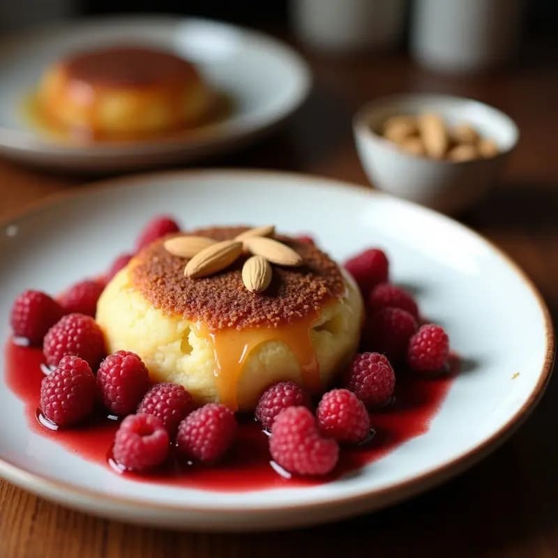 Björn Bennet Sueco con Frambuesas y Almendras: Postre Escandinavo Sin Gluten