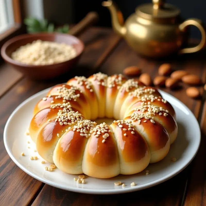 Blehna Marroquí de Semolina y Miel: Pan Dulce Tradicional Sin Gluten