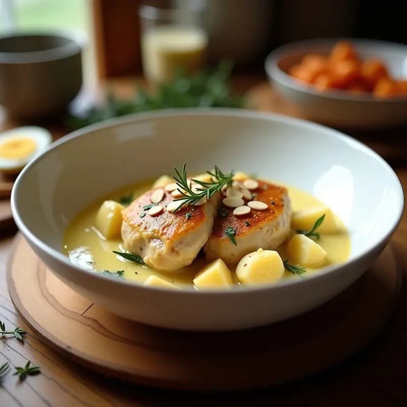 Bleriot de Pollo y Alcachofas: Receta Francesa en Olla Exprés con Toque Gourmet