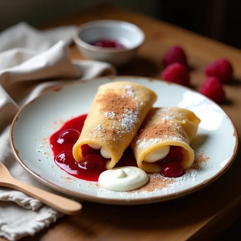 Bлінчикі Ucranianos con Requesón y Mermelada: Crepes Dulces Tradicionales