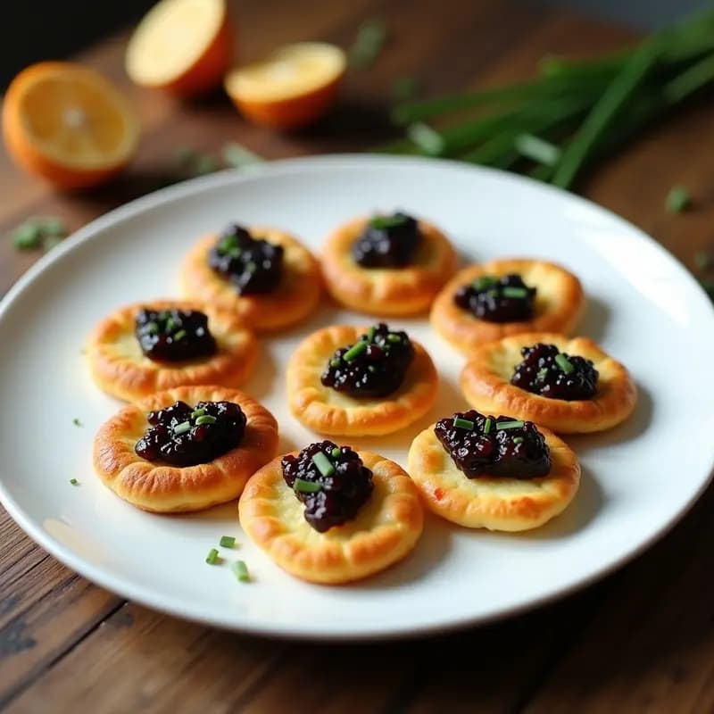 Blini de Trinidad con Caviar de Berenjena: Aperitivo Ruso Sin Gluten y Crujiente