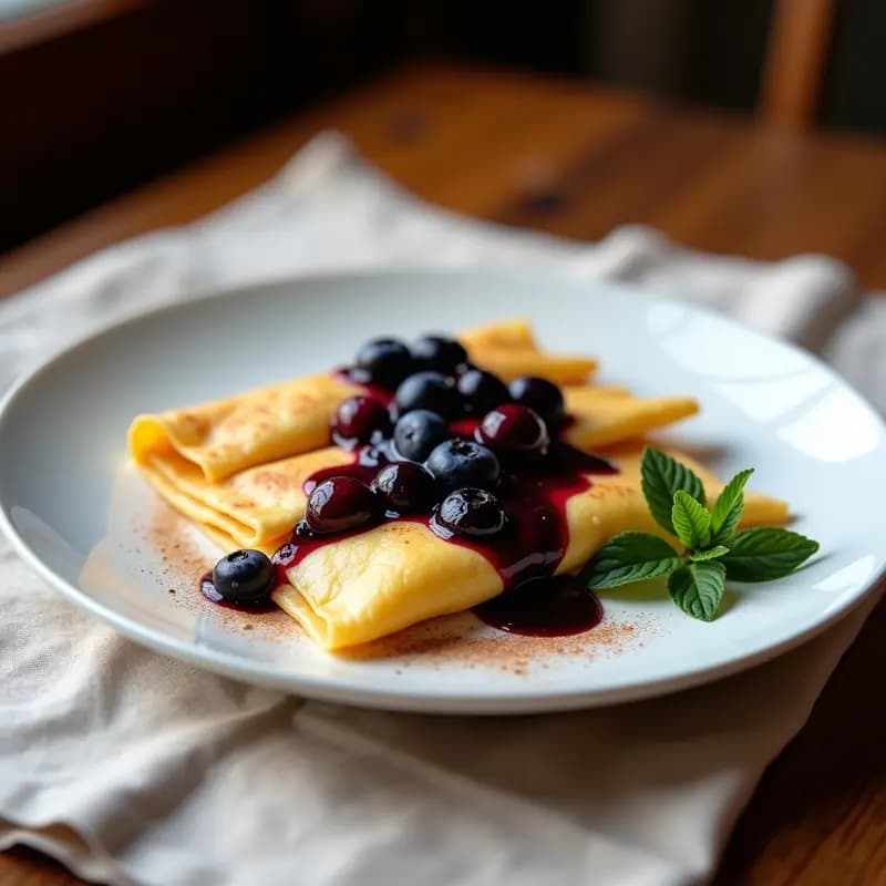 Blintzes de Queso de Soja y Arándanos: Desayuno Judío Vegano y Sin Gluten