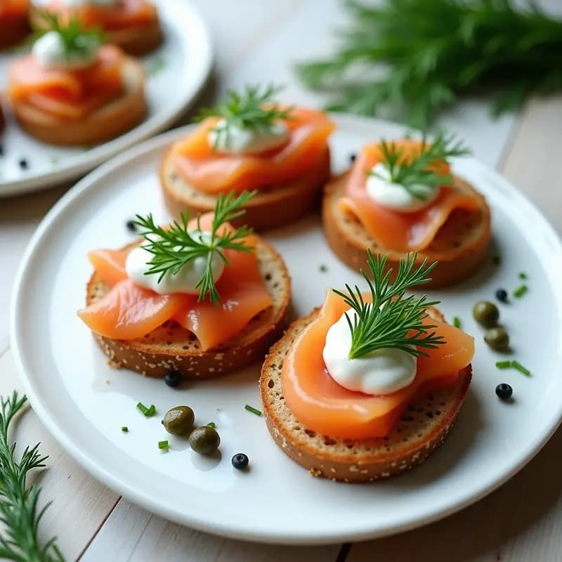 BLinux con Salmón Gravlax y Crema de Eneldo: Receta Sueca Gourmet