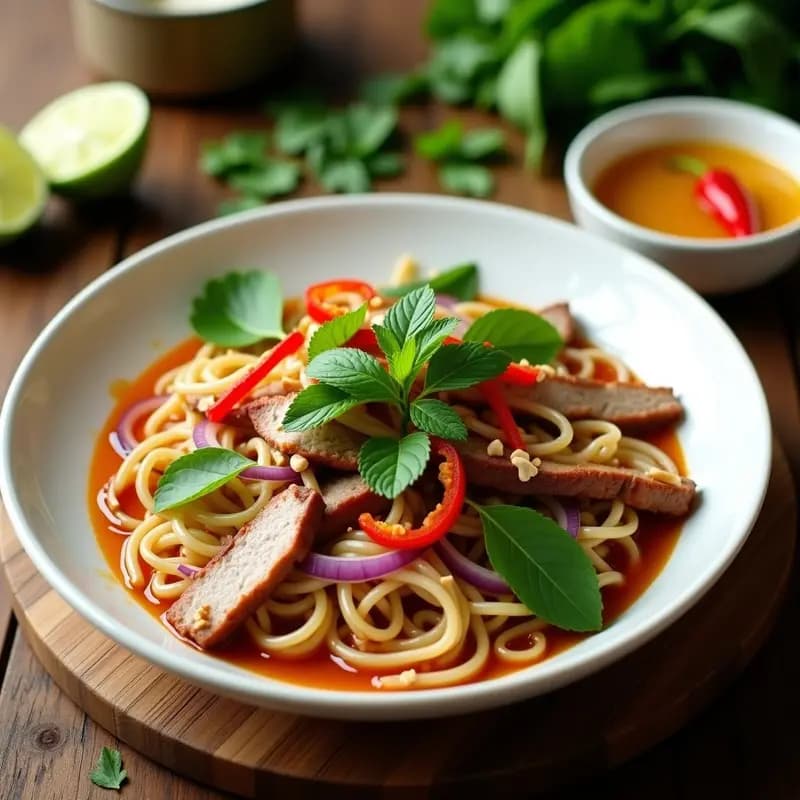 Bnh Xo Vietnamese de Cerdo y Hierbas Frescas: Receta en Sartén Wok con Salsa Nuoc Cham