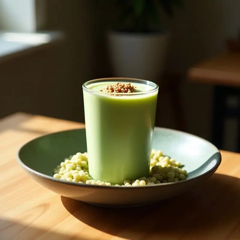 Boba Tea de Matcha y Coco con Perlas de Chía: Bebida Taiwünea Keto y Energizante