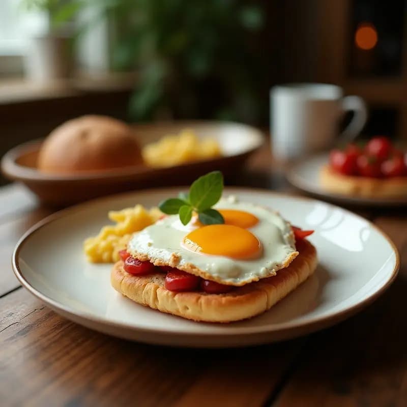 Bobergi Armenio con Berenjena y Huevo: Receta de Sándwich Caliente en Horno