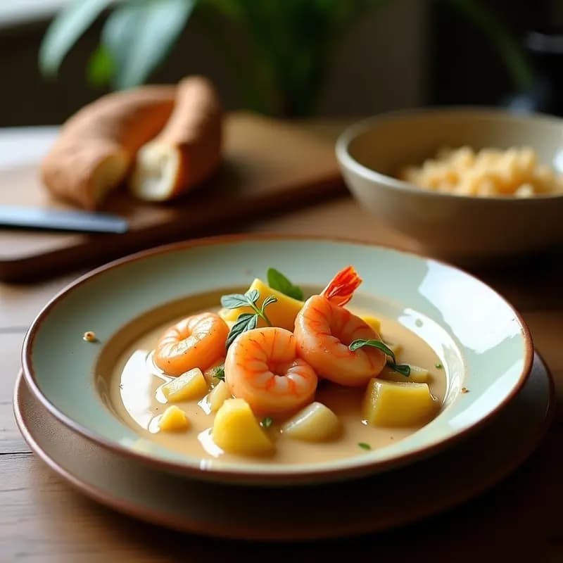 Bobó de Camarão: Guiso Brasileño de Camarones con Mandioca y Leche de Coco en 35 Minutos