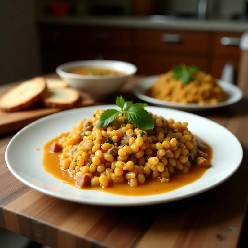 Bobotie de Lentejas y Curry con Topping de Coco: Receta Sudafricana Vegana para Tupper