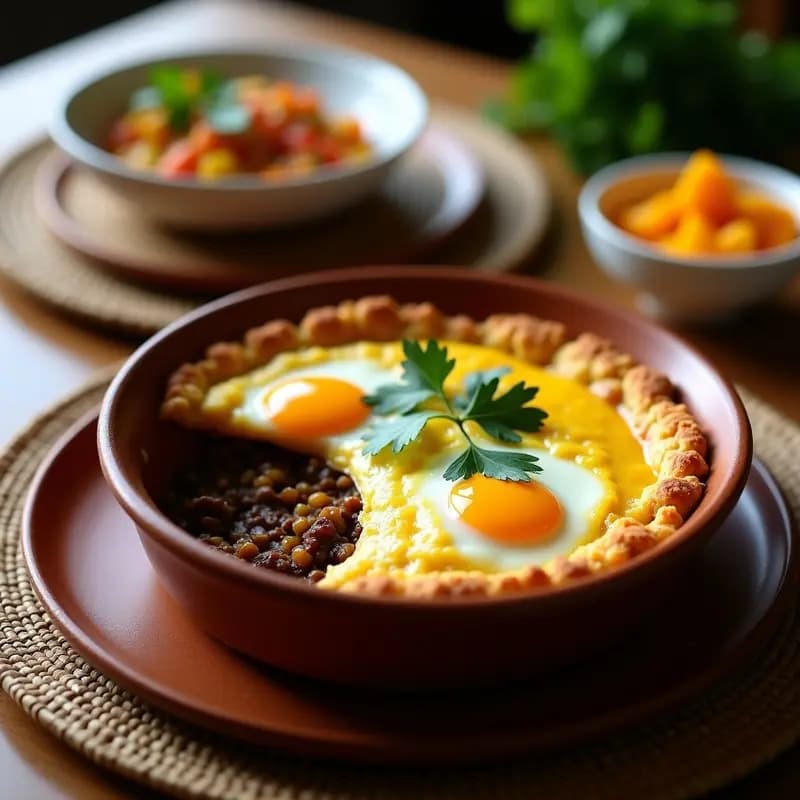 Bobotie Sudafricano con Carne de Lentejas y Curry: Receta Fusion Sin Gluten